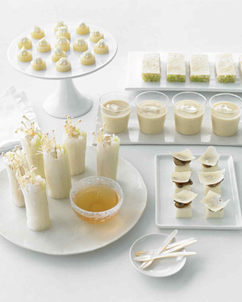 white snacks for color party